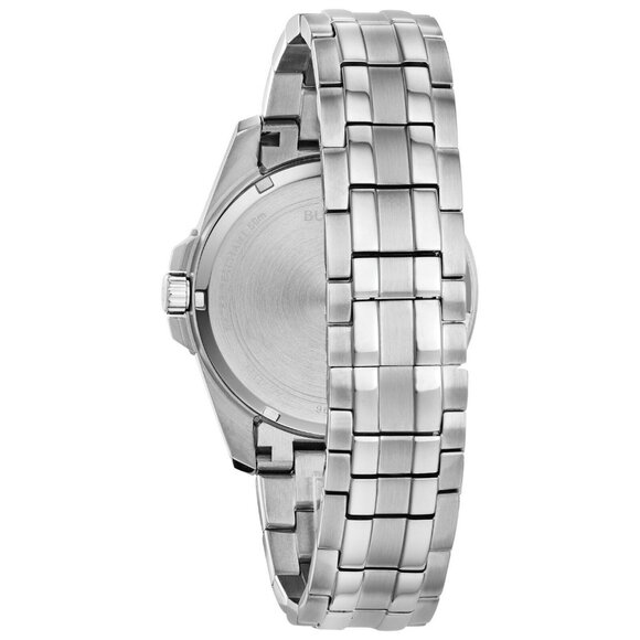 Bulova Men's Crystal BUL Quartz Silver Stainless Steel Date Watch - Picture 3 of 5